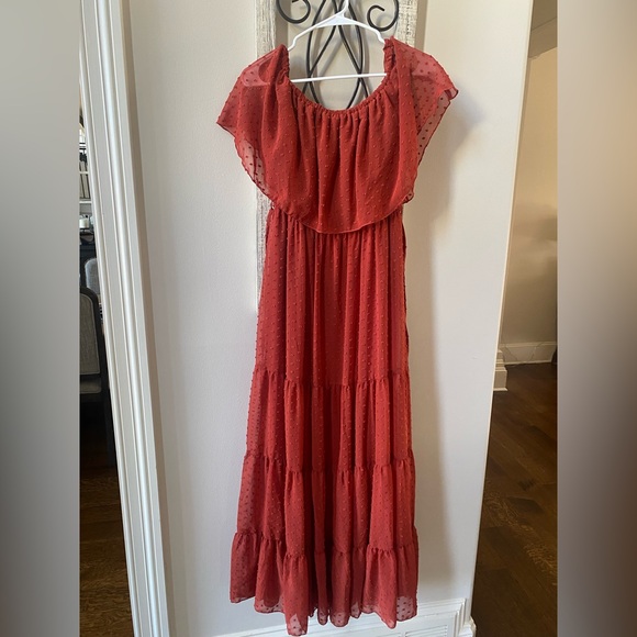 Orange Ruffled Dress - Picture 5 of 6